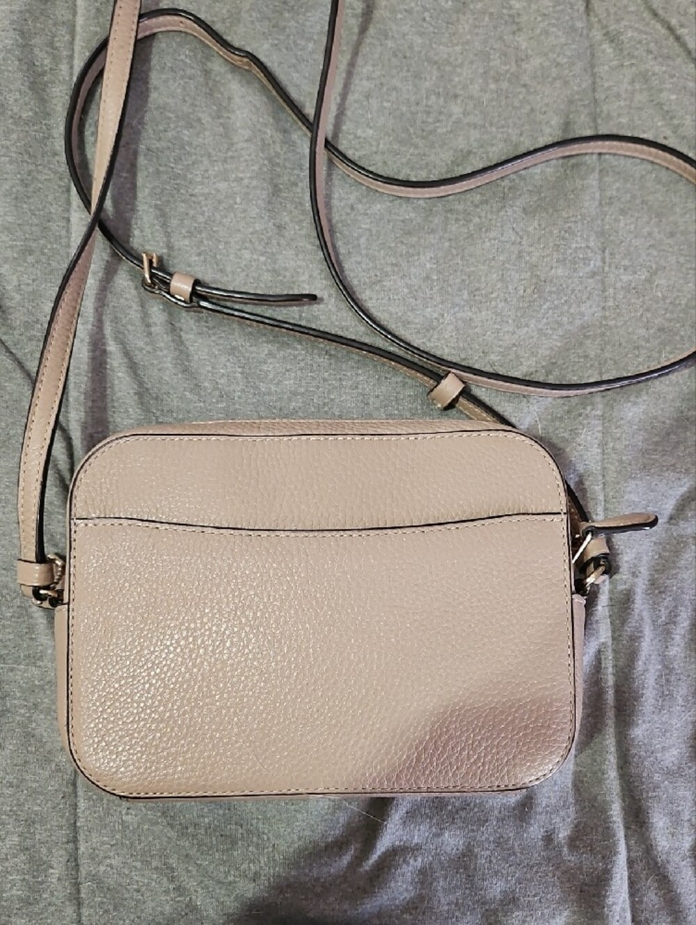 Coach Taupe Pebbled Leather Crossbody Bag NWOT - Picture 2 of 14